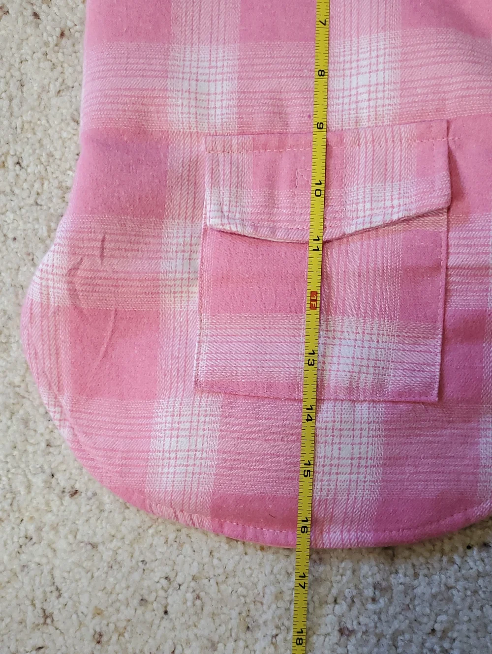 Pink Plaid Pet Vest with Pocket